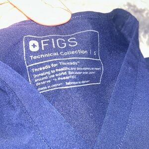 Figs Deep Blue V-Neck Scrub Top